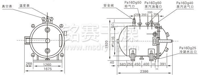 圓形（xíng）靜態真空（kōng）幹燥機結構示意圖